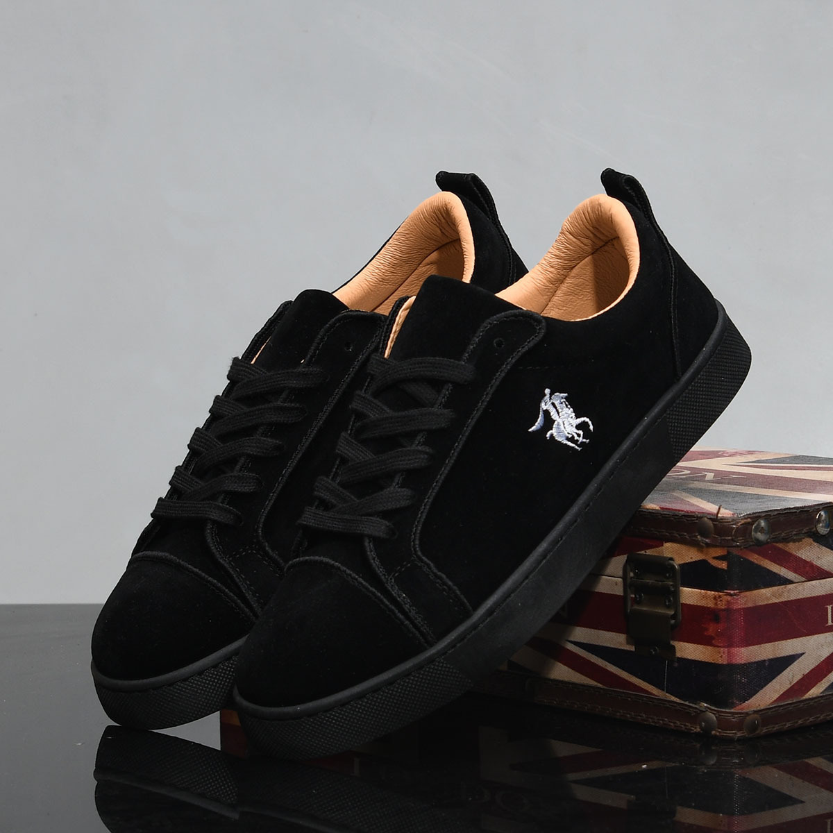 New Breathable Odor-Resistant Wear-Resistant Forrest Gump Shoes Men's Black Sports Casual Sneakers