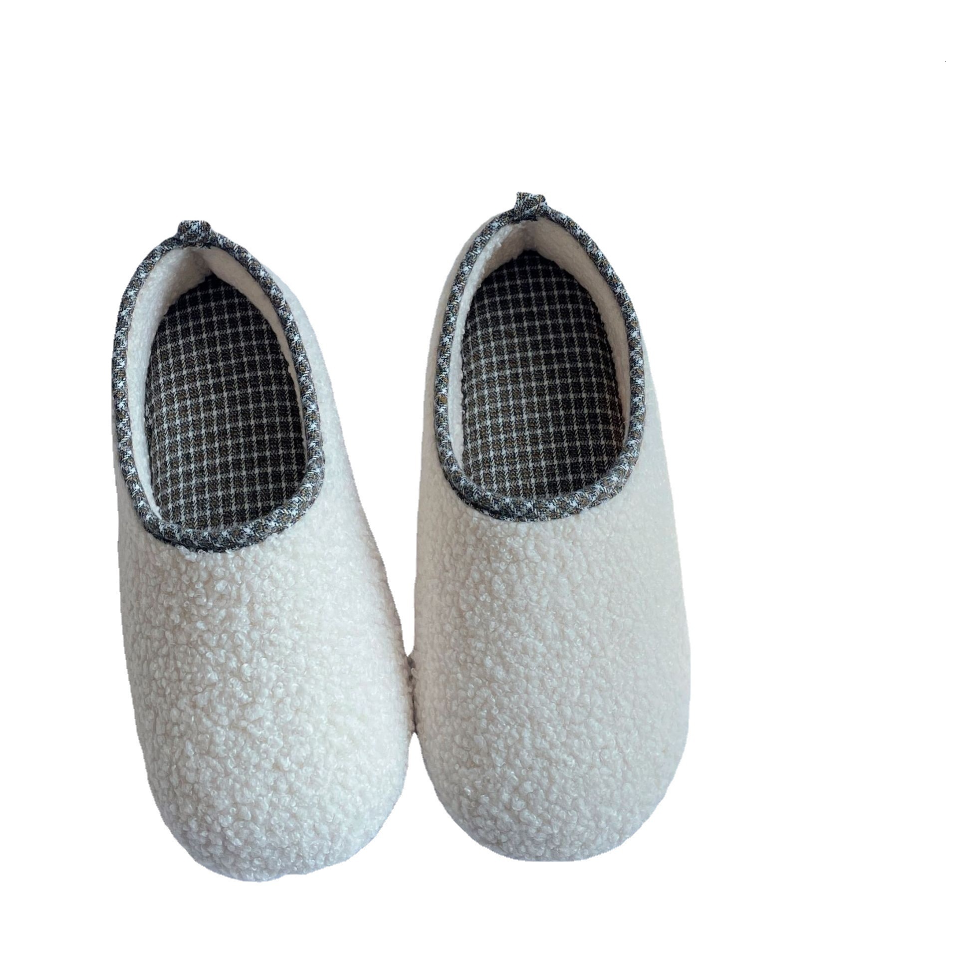 Teddy Velvet Soft Cowhide Non-Slip Sole Closed Heel Silent Autumn Winter Cotton Shoes for Pregnant Women and Postpartum ddmymarket