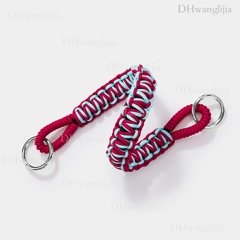 DH Luggage Accessories New Korean Fashion Color-Block Rope Woven Wide Large Hardware Round Buckle Bucket Single Shoulder Underarm Bag Universal Strap