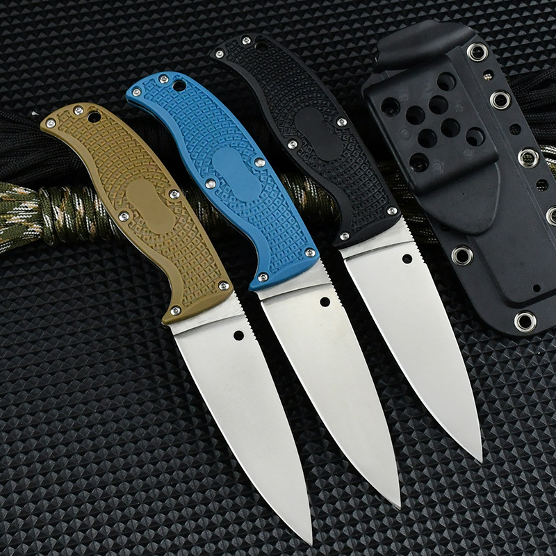 FB31 Outdoor Tactical Small Straight Knife With Scabbard K390 knife Blade Nylon fiberglass Handle Utility Portable Self Defense Survival Camping Hunti