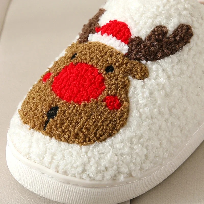 Cute Winter Cartoony Socks for Couples: Comfortable Fleece Slippers Designed for Him & Her