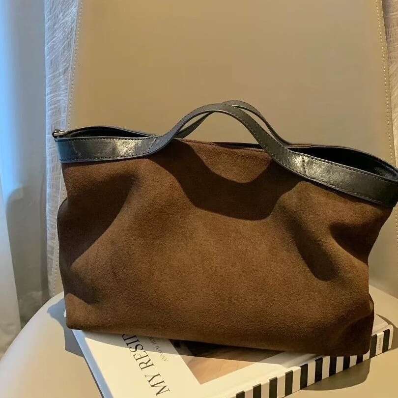 designer bag Luxury bag Genuine Leather Women's New Matte Cowhide Tote Simple Versatile Handbag Commuter Crossbody Large Bag