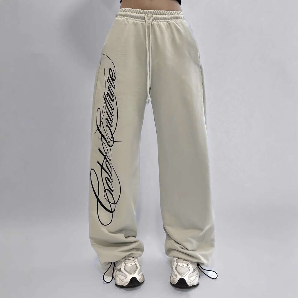Trendy Brand Casual with Unique Graffiti Print Pattern, Stretchy High Street Dark Gothic Long Pants
