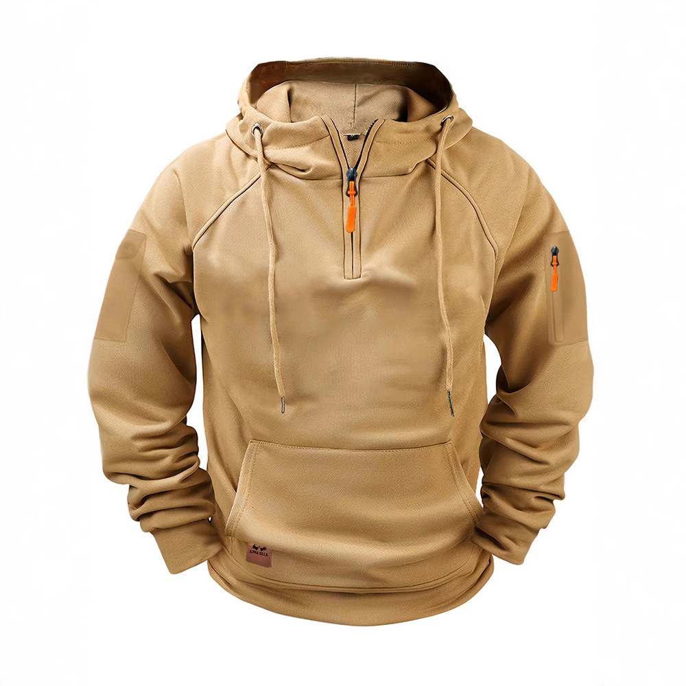 Designer Clothing 2025 Cross-border Spring And Autumn Men's Hoodie With Arm Zipper And Multiple Luxury Hoodie Pockets Pullover Sweatshirt Sports 