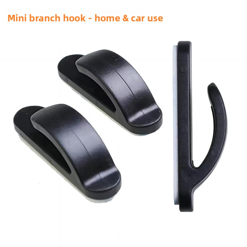 Universal Car & Home Mini Hooks - Adhesive, Drill-Free, Hidden Design for Car Front Seat, Kitchen & Bathroom, Practical Hanging Organizer-NO25