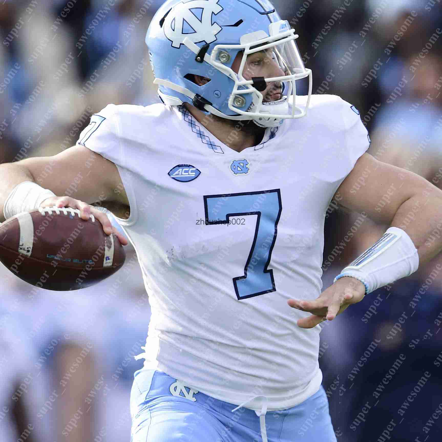 UNC Football Jersey Don Chapman Storm Duck Tyrone Hopper Khadry Jackson Eugene Asante Xach Gill Raymond Vohasek Trey Morrison Jahlil Taylor Tony Grime