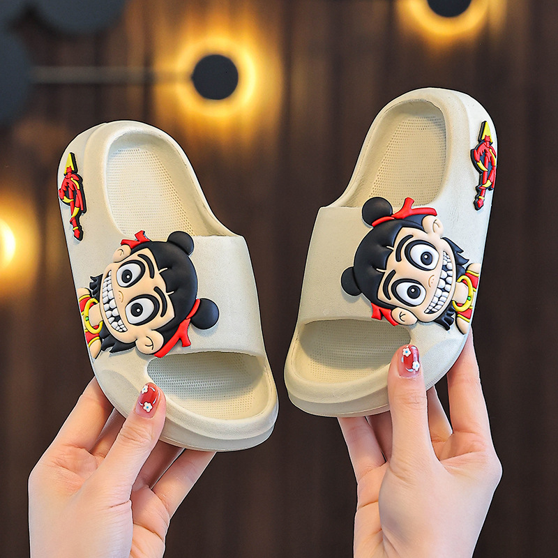 New children's slippers for men and women, indoor bathroom, anti slip home, soft bottom cartoon, summer children's slippers, trendy shoes