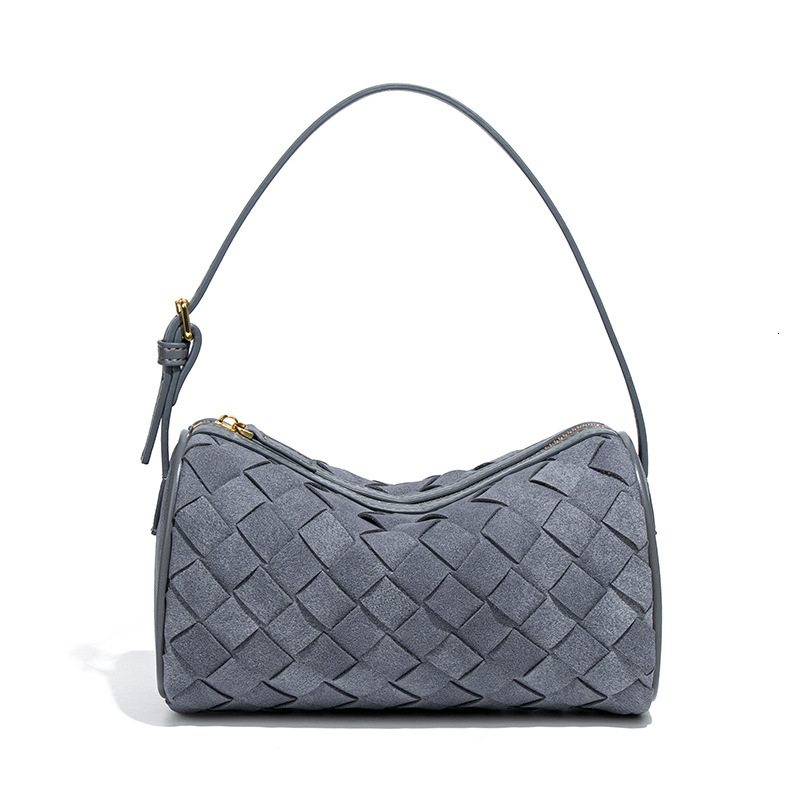 Design Autumn Winter Suede Cylinder Woven High-end Feel Single Shoulder Underarm Handheld Pillow Camera Bag