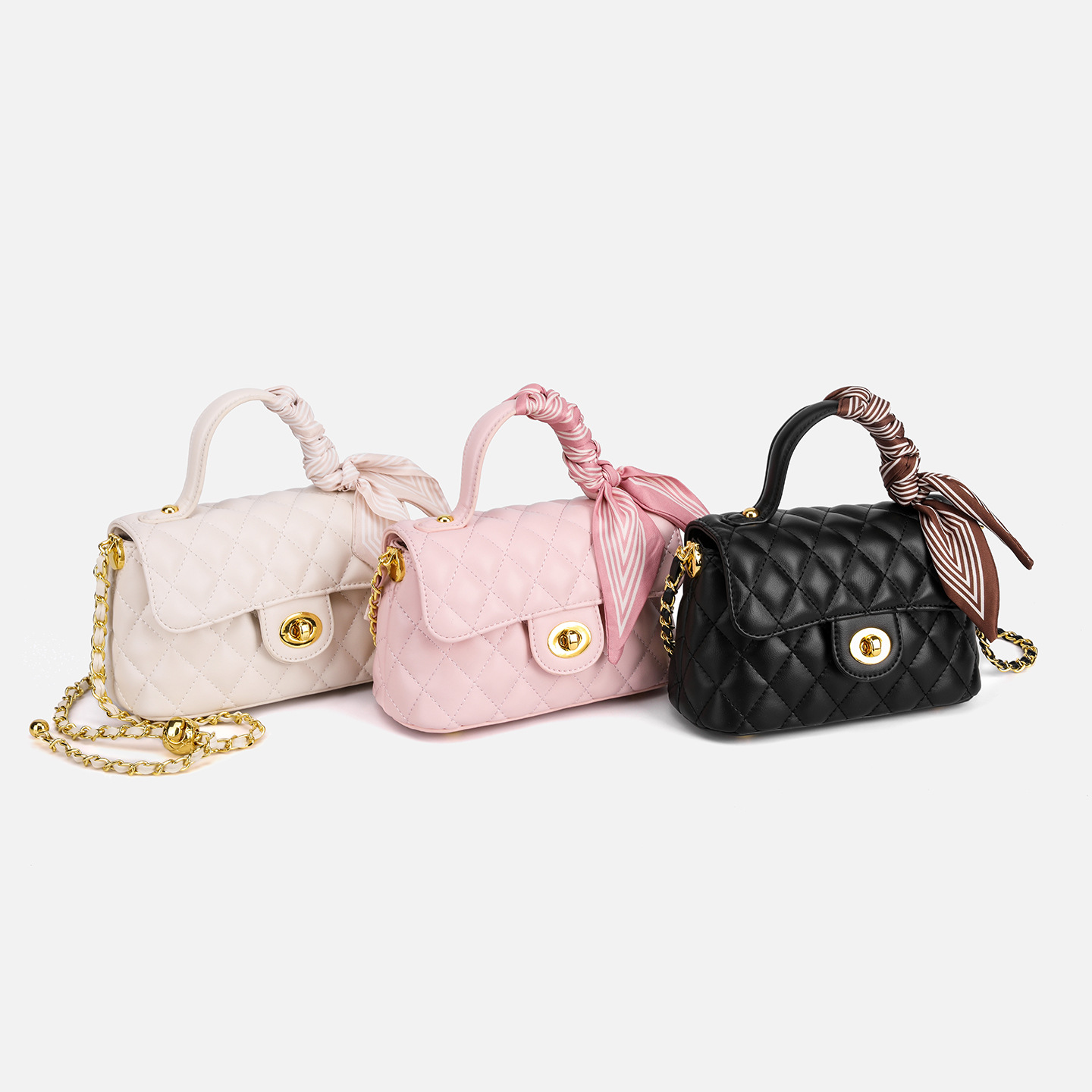 Designer rhombus small square bag women's 2025 new luxury rhombus chain shoulder messenger bag fast delivery