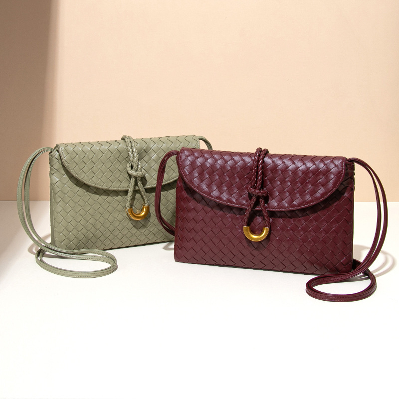 New Women's Liberta Woven Clutch Evening Shoulder Crossbody Envelope Bag