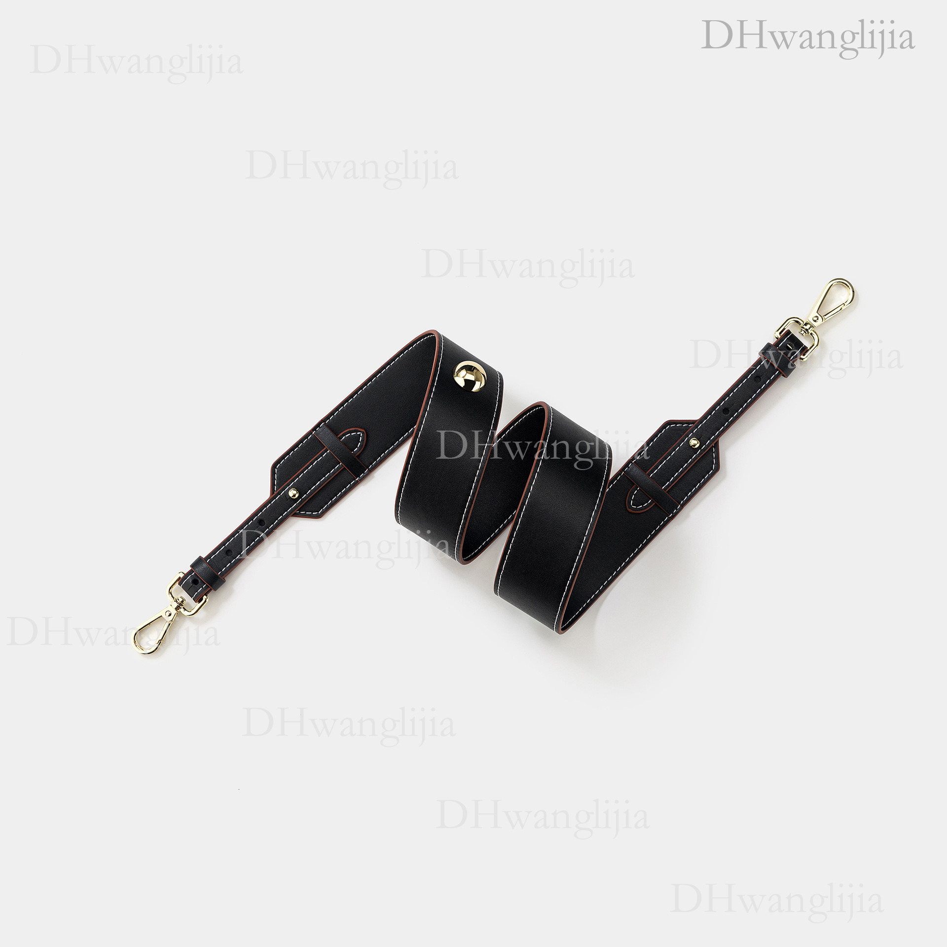 DH Luggage Accessories Solid Color Universal Women's Single Crossbody Bag with Round Bead Decoration Wide Shoulder Strap