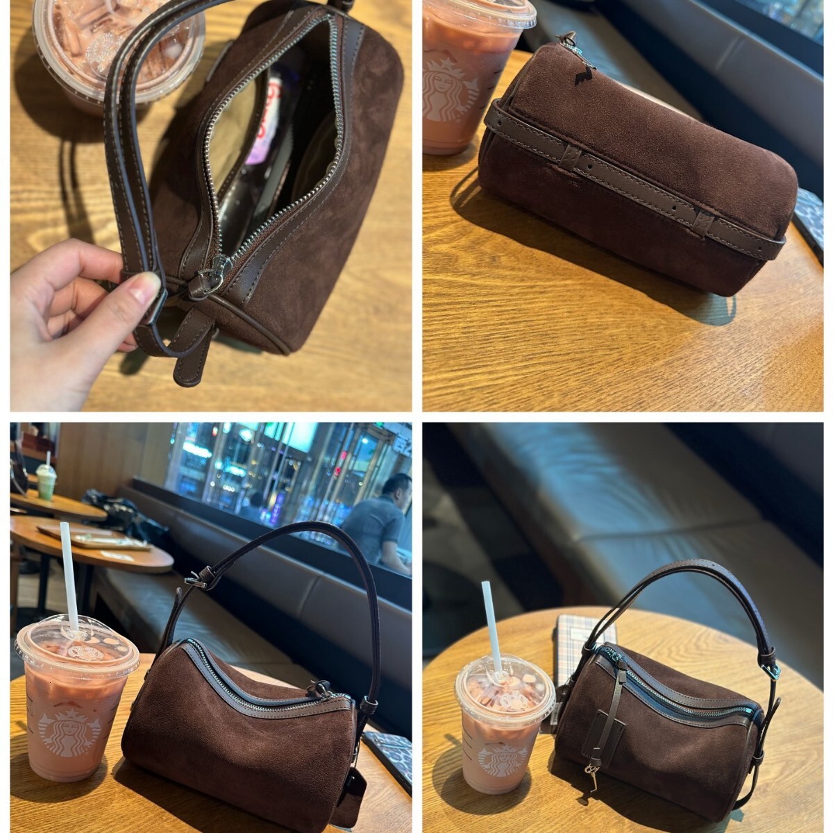 Designer women's pen holder bag 2025 new multifunctional handbag suede shoulder crossbody bag