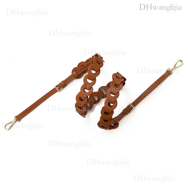 DH Luggage Accessories Live Broadcast Adjustable Length Wide Shoulder Lychee Pattern Leather Ring Buckle Crossbody Bag Strap for Women