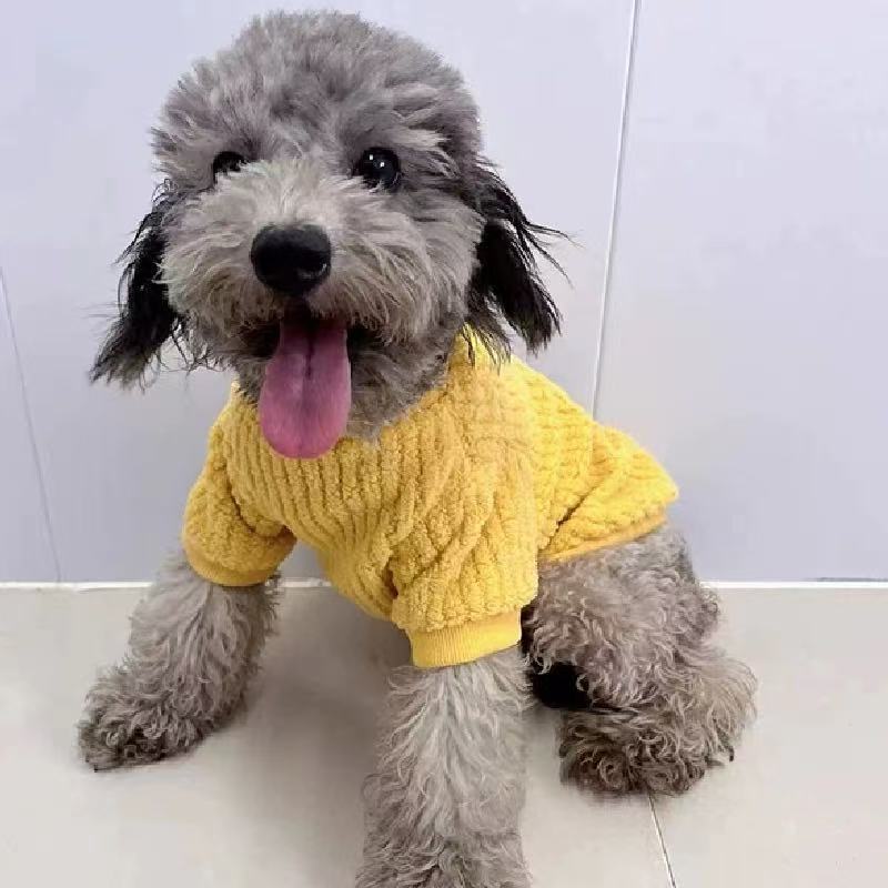 T1333 Dog traction clothes autumn and winter warm thick new sweater Teddy Bichon small dog puppy pet winter clothes