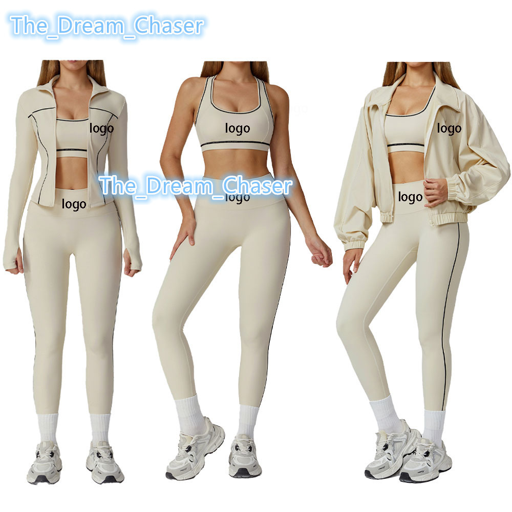 Custom Bra Fitness Yoga Sets Women Custom Leggings for Women Square Neck Color Stitching Racerback High Waist Tummy Control