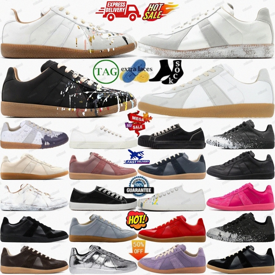 German Army Trainer Gats Low Sneakers MM6 Black White Grey Gum painter Nude Sneaker Shoes Men Women Casual Shoe Mens Women k2Bm#