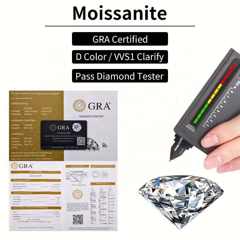 Moissanite Cuban Chain Miami Link Bracelet 8mm 1Row S925 925 Sterling Silver GRA VVS D Color Gold Plated Cadena Cubana Hip Hop