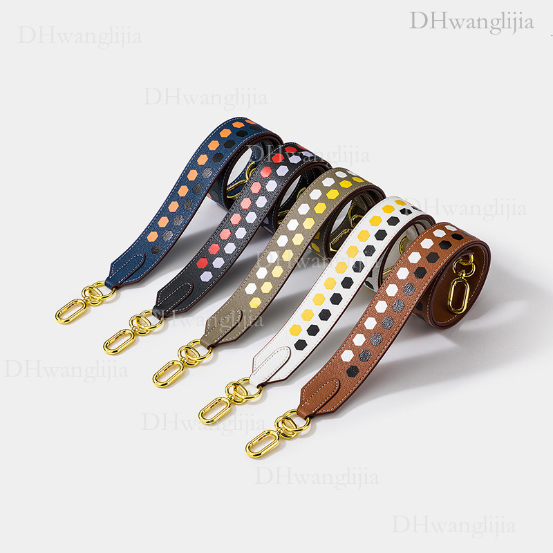 DH Luggage Accessories Women's Same Polka Dot Print Palm Pattern Shoulder Kelly Evelyn Modified Bag Wide Strap Light Luxury Style