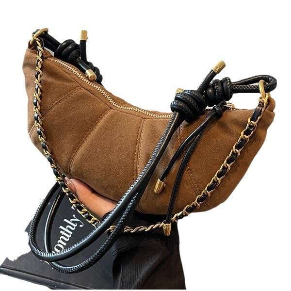 Designer Bags Frosted Small Half Moon Bag for Women 2025 Fashion Single Shoulder Crossbody Bag Versatile Dumpling Bag