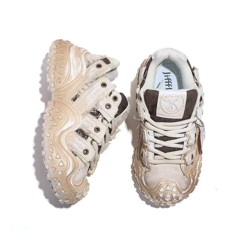 Jifffly Designer Women's Shoes 2025 Autumn/winter New Trendy Versatile Sneakers Casual And Sporty Dad Shoes With Tires Luxury Soles Luxury Soft S