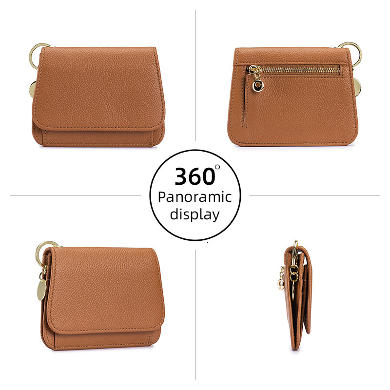 Designer 2025 New Women's Leather Coin Wallet