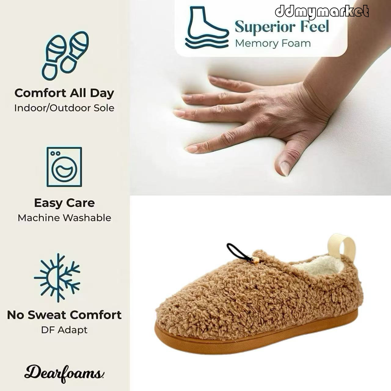 Winter Soft Thick-Soled Unisex High-Top Fleece-Lined Memory Foam Home Maternity Shoes Cotton Boots ddmymarket