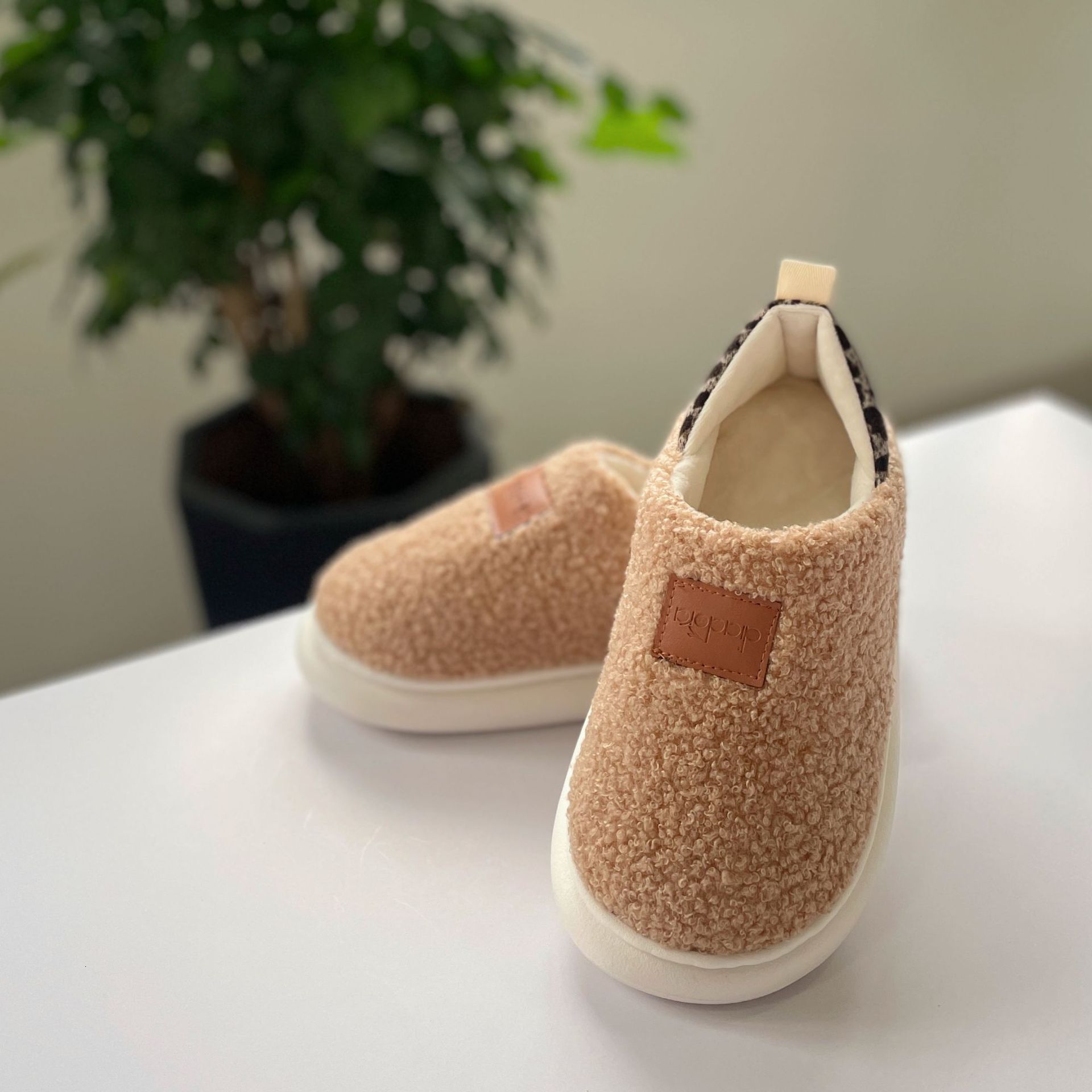Autumn Winter Teddy Fleece Four Seasons Indoor and Outdoor Dual-Wear Maternity Cotton Elderly Shoes Men's Slippers ddmymarket