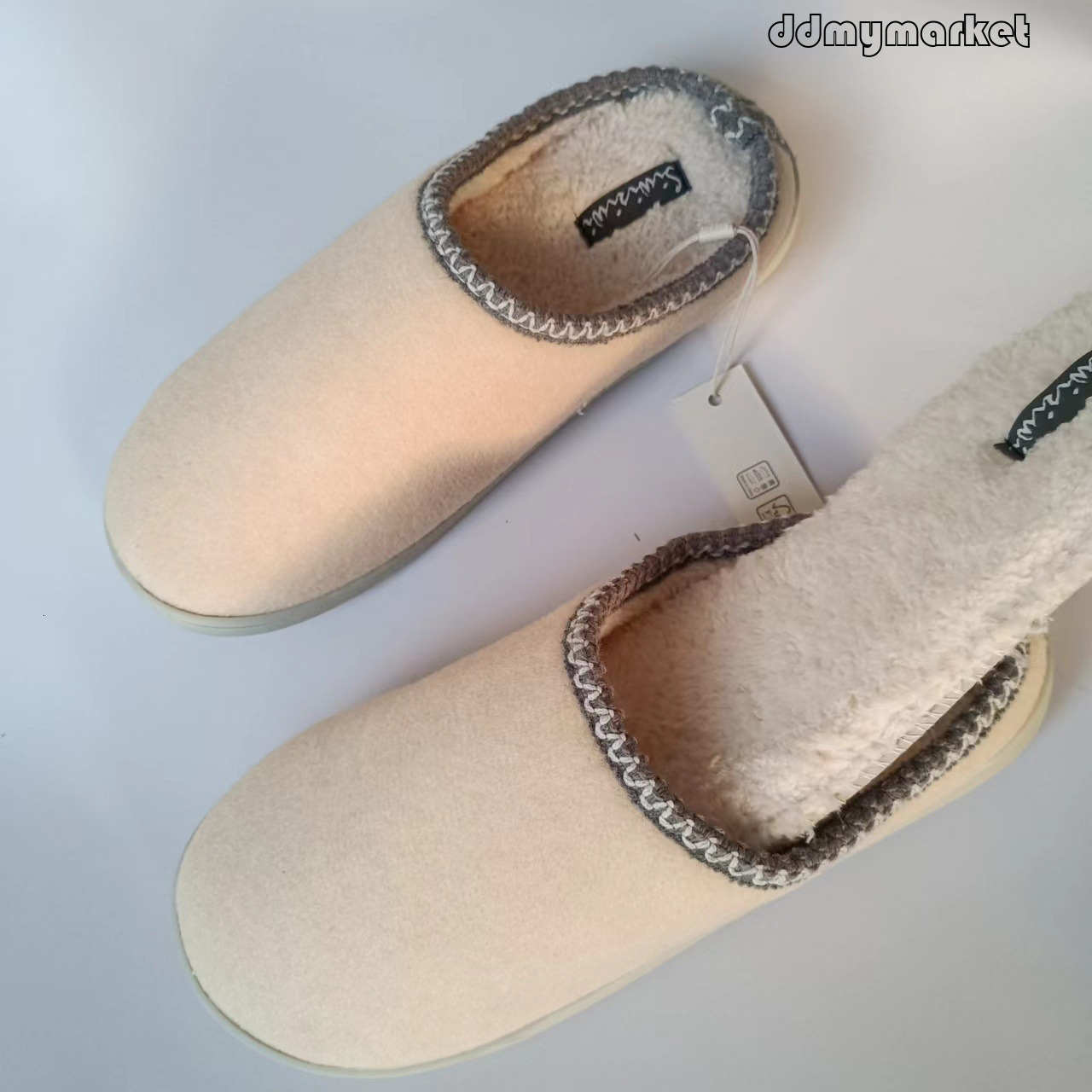 Felt Warm Activity Insoles TPR Anti-Slip Soles Men and Women Couples Home Cotton Slippers ddmymarket