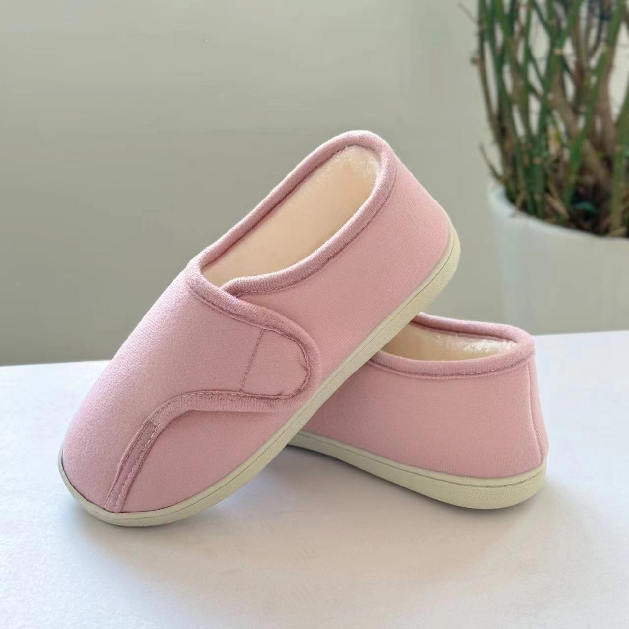 Magic Tape Adjustable Maternity Elderly Home Indoor Outdoor Thick Sole Non-Slip Household Postpartum Shoes Winter Closed Heel ddmymarket