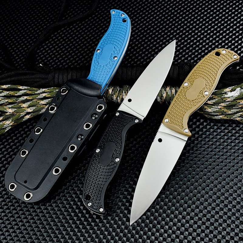 FB31 Outdoor Tactical Small Straight Knife With Scabbard K390 knife Blade Nylon fiberglass Handle Utility Portable Self Defense Survival Camping Hunti