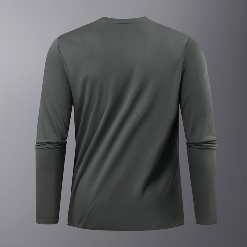 Quick-Dry T-Shirt for Men, Sports Casual 2025 New Autumn Winter Running Fitness Top, Round Neck Base Shirt, Breathable