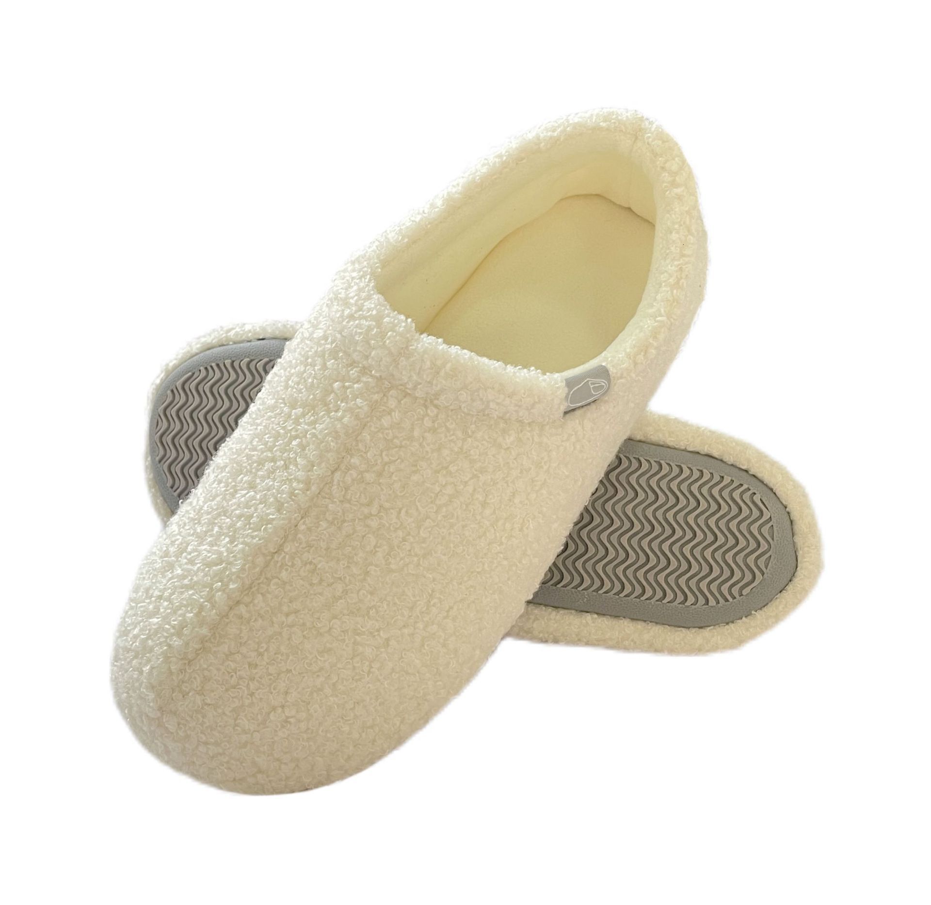 Teddy Fleece Full Coverage Heel Silent Maternity Non-Slip Home Indoor Unisex Couple Slippers ddmymarket