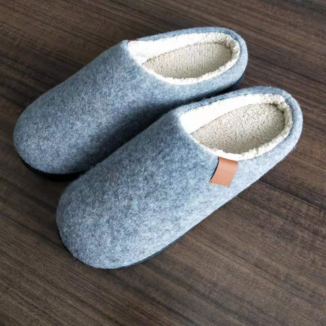 Autumn Winter Flat Sewn Shoes Warm Home Nordic Large Memory Foam Slippers Men's Size ddmymarket