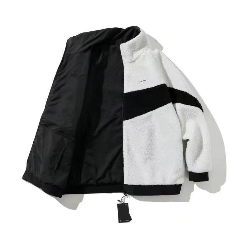 Designer Mens Jackets Winter stand collar lamb wool Reversible coat Men/Women Outerwear Casual Tops Warm