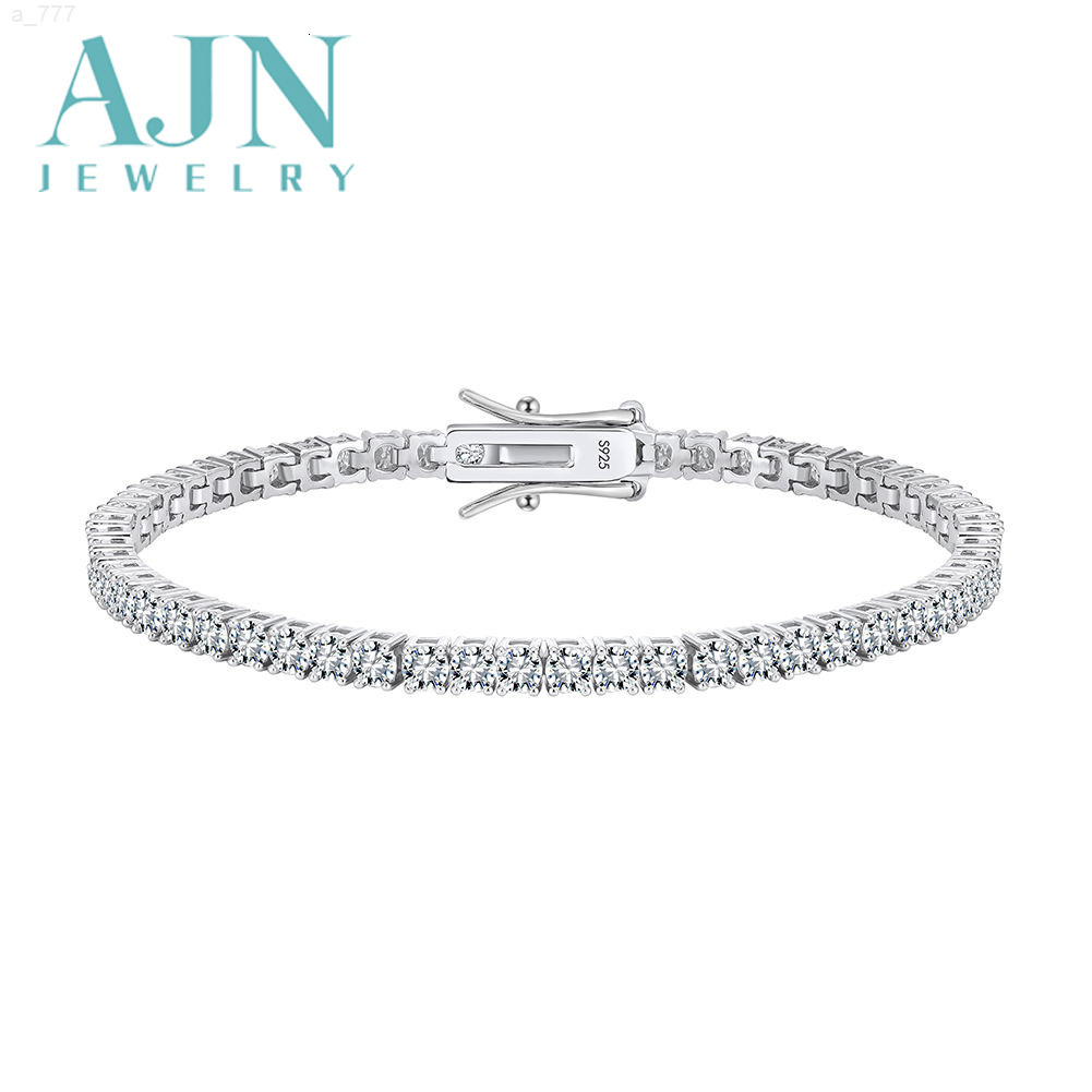 Fine Jewelry Highend Charming S925 Sterling Silver 2mm 3mm 4mm 5mm Moissanite Tennis Bracelet for Girl Lady Women