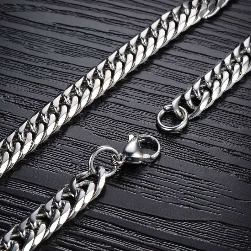 Sterling Sier 45-60cm 10mm Cuban Chain Necklace For Man Fashion Jewelry Trend Personality Hip Hop Trendsetter Accessories