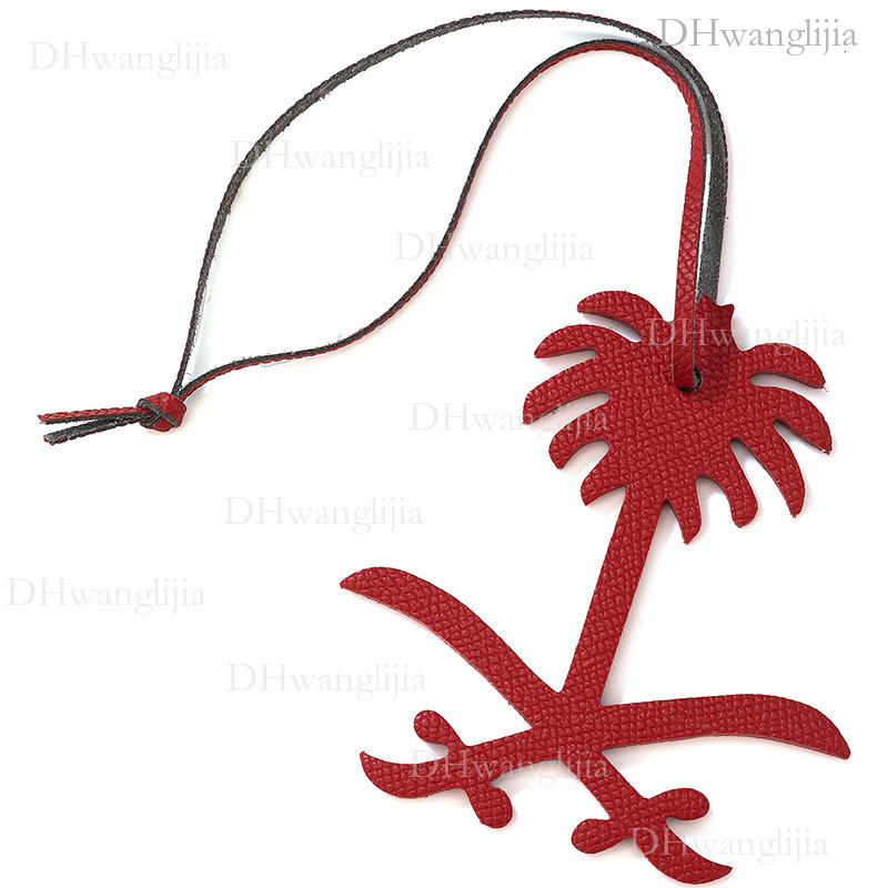 DH Luggage Accessories Live Broadcast Exclusive Cowhide Jujube Tree Shape Ornament Light Bag Car Key Pendant