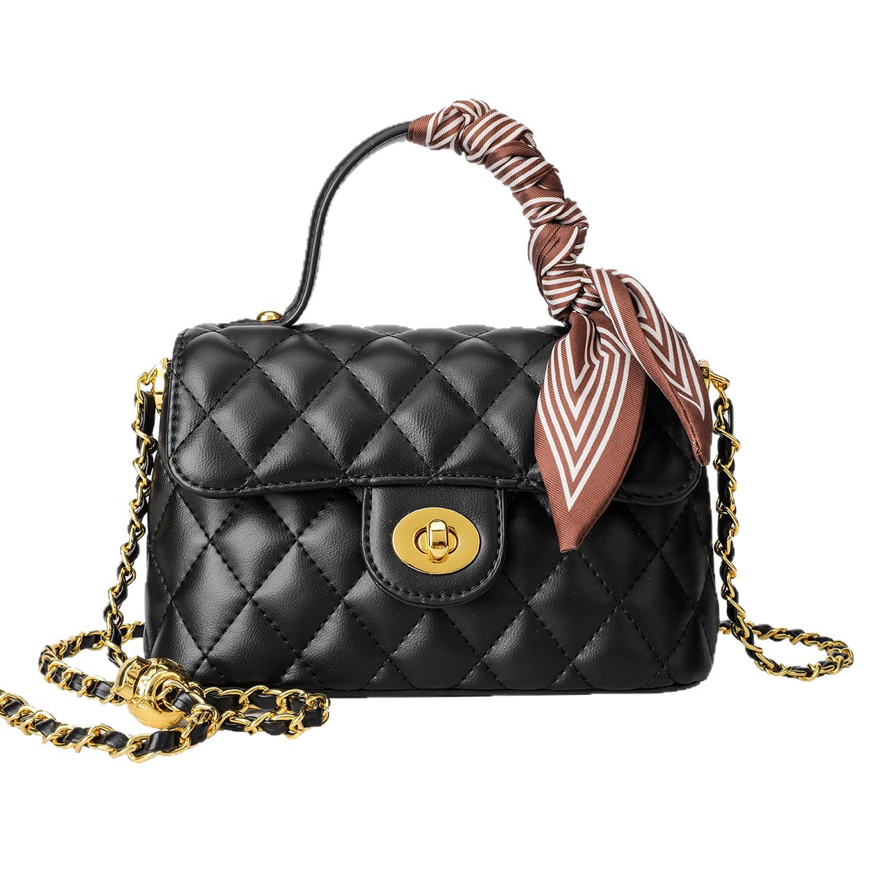 Designer rhombus small square bag women's 2025 new luxury rhombus chain shoulder messenger bag fast delivery