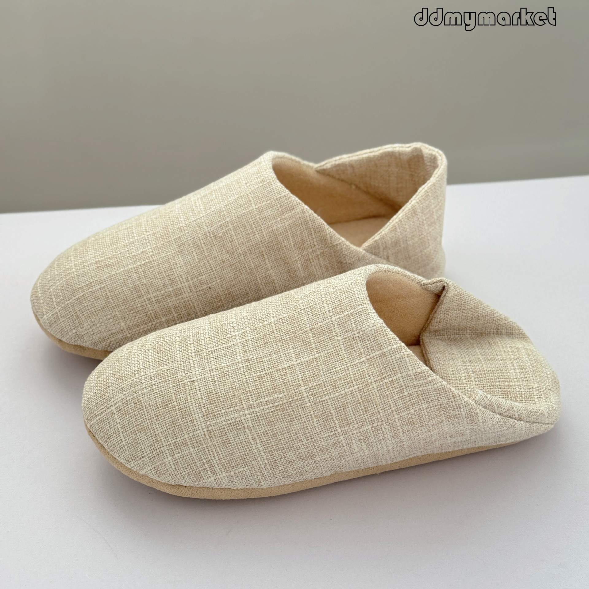 Women's Bag Heel Postpartum Shoes Solid Color Cotton Linen Thin Soft Sole Home Suede Wooden Floor Carpet Slippers ddmymarket