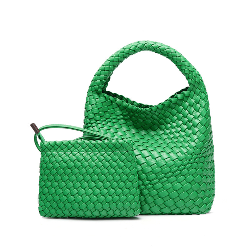 Niche Design Woven Handbag Basket Fashion Trend Single Shoulder Crossbody Summer New Versatile Mother-Daughter Bag
