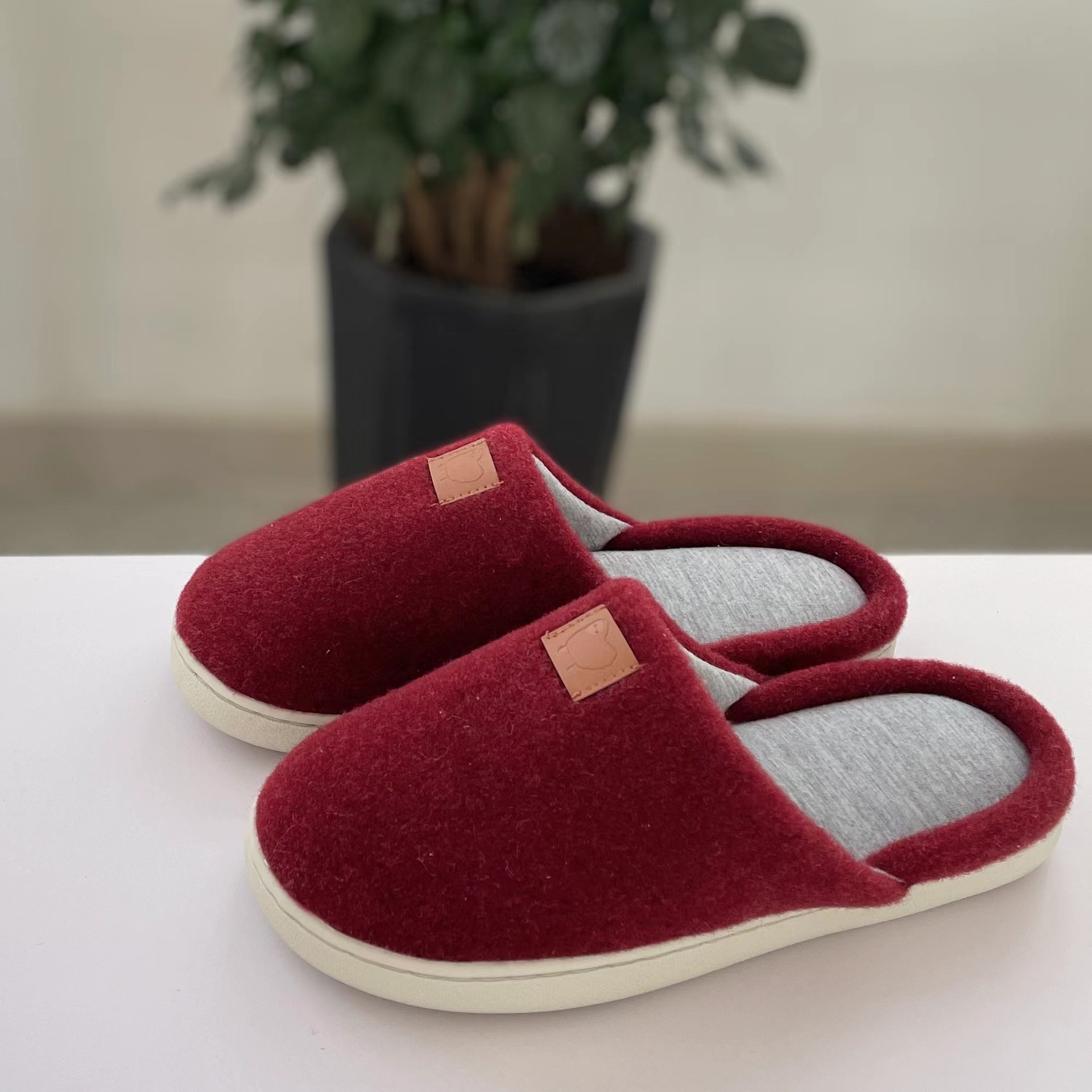 Fleece-lined Slippers Non-slip Soft Sole New Style Home Indoor ddmymarket