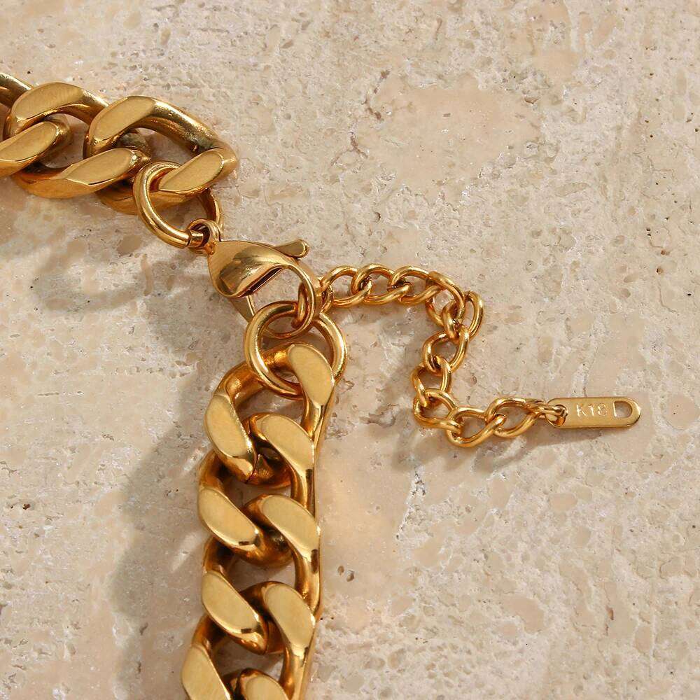MaitaSlay 13mm Hip Hop Thick Cuban Chain Necklaces for Women Men Gold Plated Punk Choker New Trendy Metal Jewelry Gift
