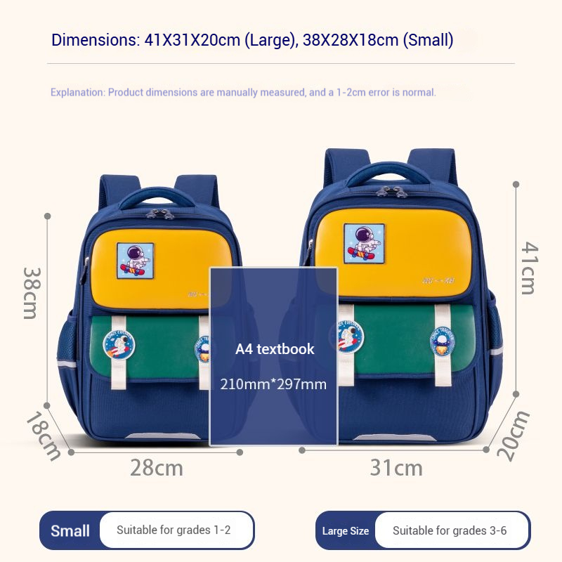 Unisex Student Backpack with Cartoon Design Fashionable Style Waterproof Children's School Bag