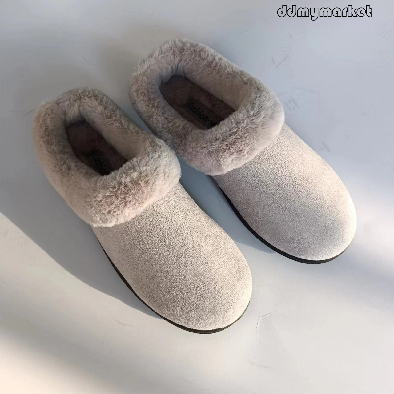 Suede Size Shoe Tree Home Cotton Slippers ddmymarket