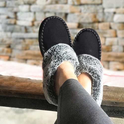 Suede Long Hair Autumn and Winter Home Cotton Slippers ddmymarket