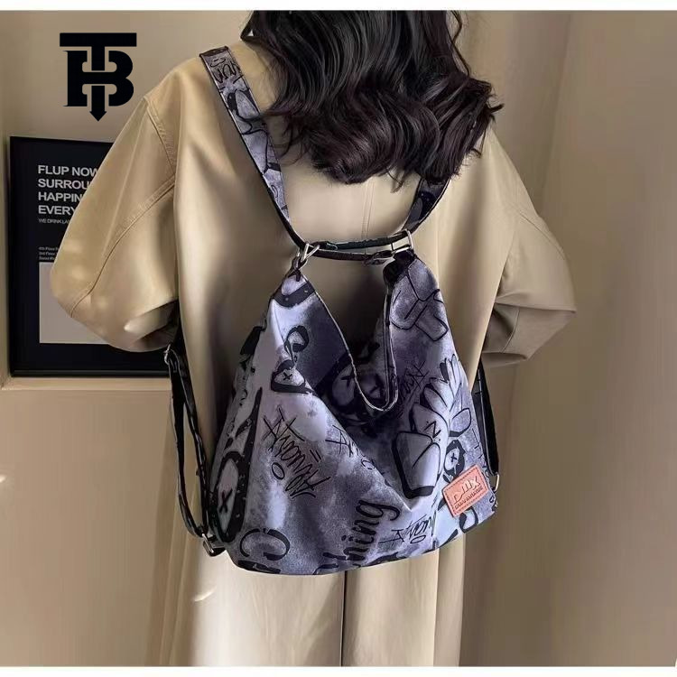 TB BHULAMTE Designer Bag Personalized Graffiti New Multi Functional Backpack Outdoor Crossbody Bag Large Capacity Handheld Luxury Bag Women's Sho