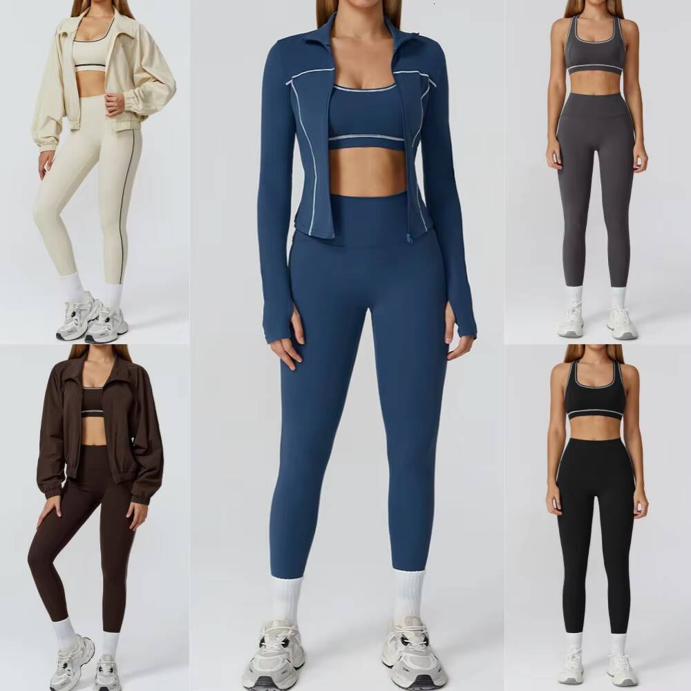 Custom Bra Fitness Yoga Sets Women Custom Leggings for Women Square Neck Color Stitching Racerback High Waist Tummy Control