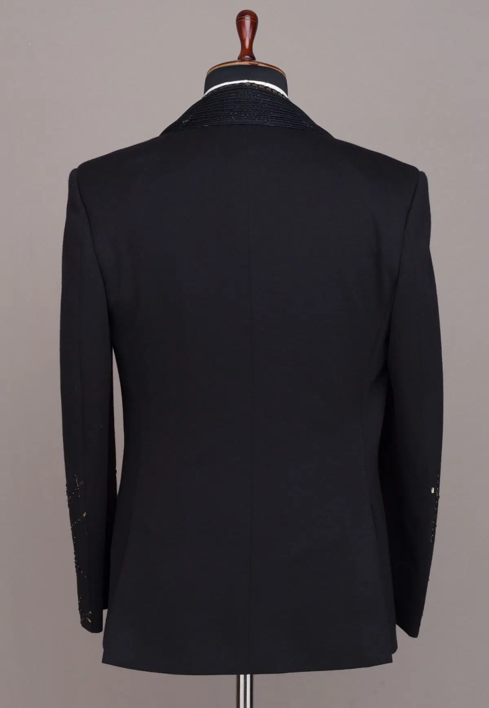 Luxury Men Suit 2 Pieces Jacket Pants Beaded Crystal Single Breasted Groom Wedding Tuxedos Party Business Customized