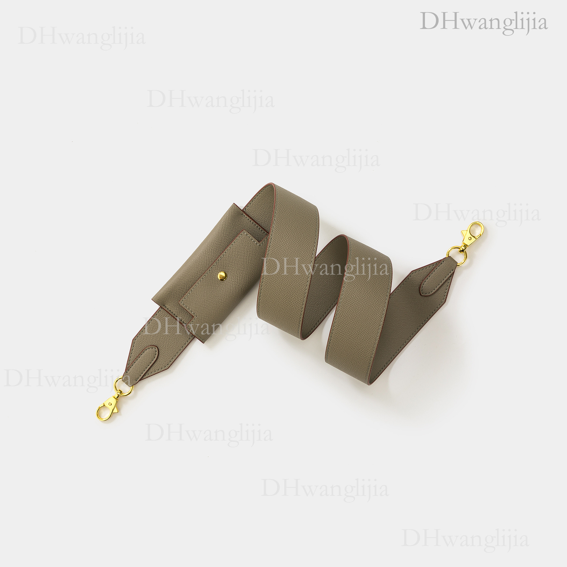 DH Luggage Accessories H Brand Kelly Bag Single Crossbody Wide Wind Solid Color Palm Print New Shoulder Strap