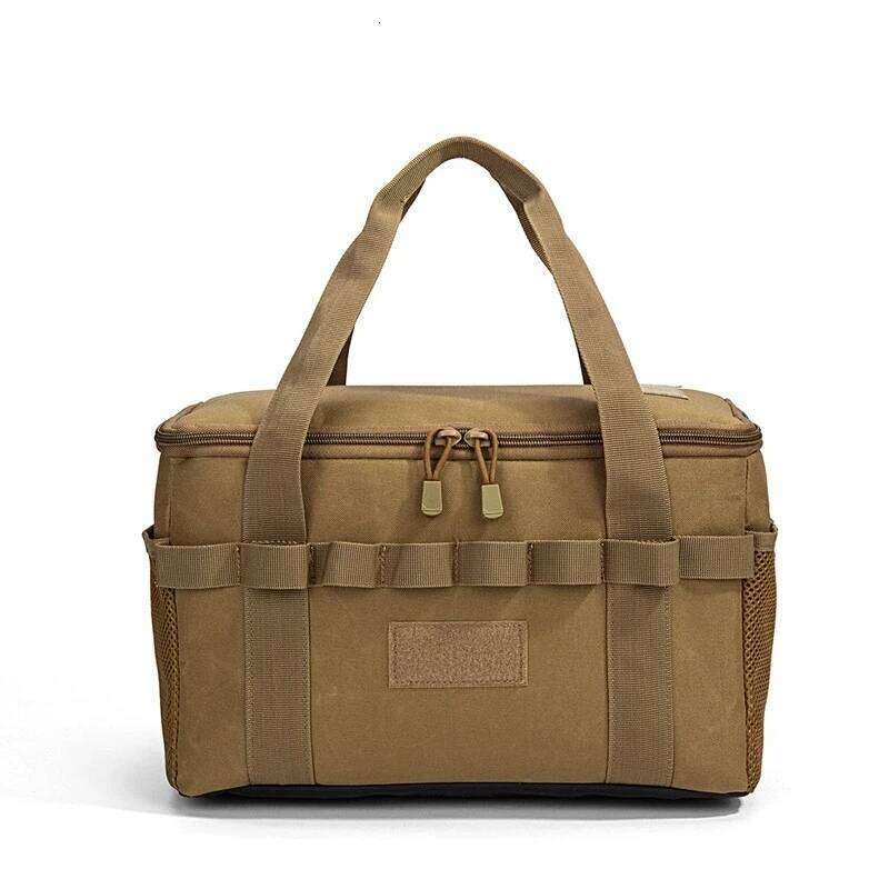 Large Capacity Outdoor Tableware Storage Bag Waterproof Camping Picnic Organizer For Utensils Cookware Hiking Gear Accessories